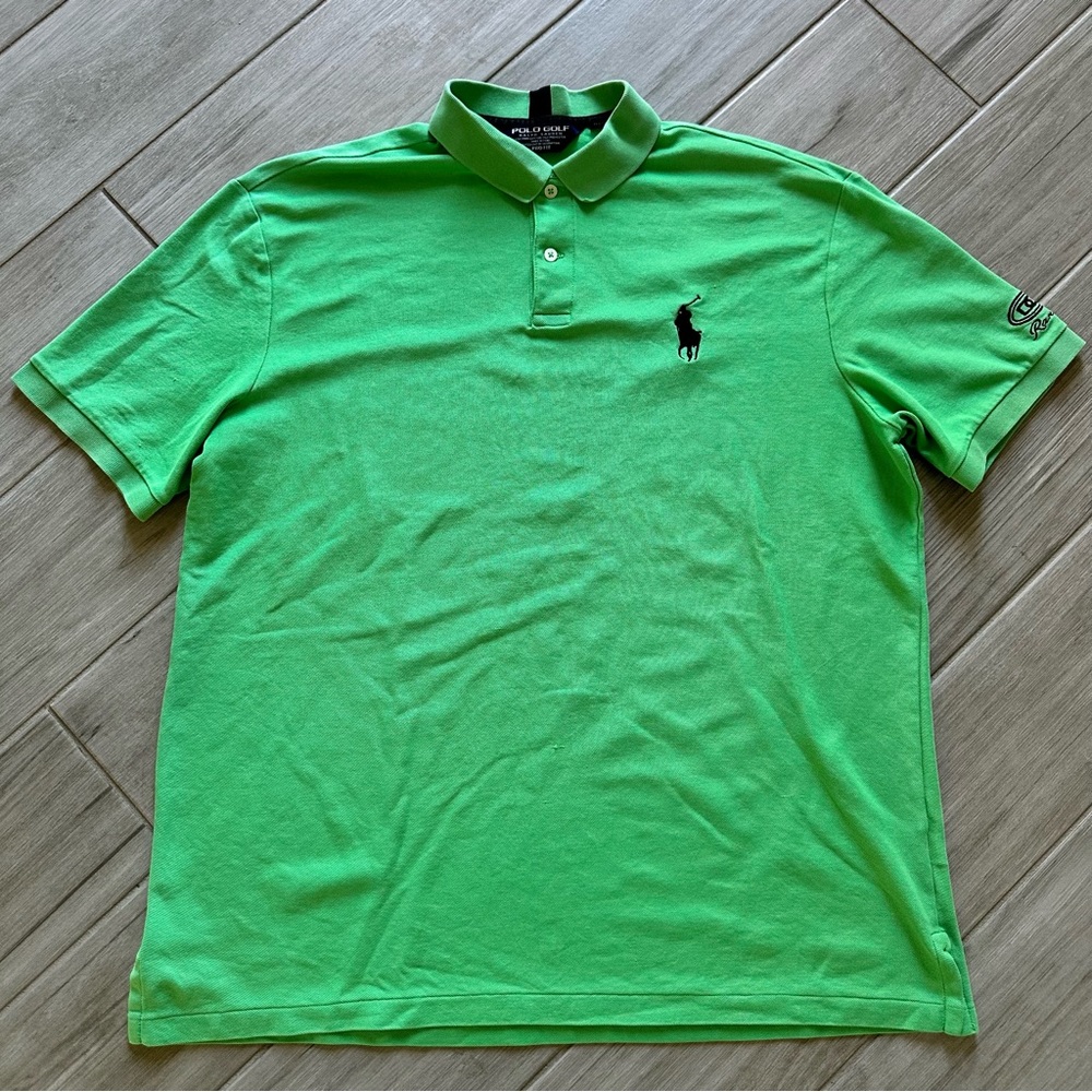 Vintage Men’s Polo Golf Pro Fit Polo Shirt Big Horse Green! Size XL